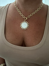 Load image into Gallery viewer, Antares Statement Necklace With Mother of Pearl and CZ Pendant