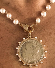 Load image into Gallery viewer, ALANA CONVERTIBLE COIN PENDANT AND FRESHWATER PEARL STATEMENT NECKLACE