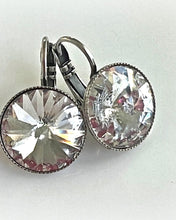 Load image into Gallery viewer, Round Austrian crystal earrings