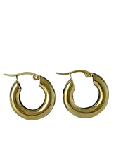 Load image into Gallery viewer, Be Bold Every Day Earrings - Gold plated small hoops earrings