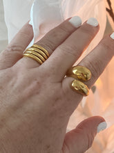 Load image into Gallery viewer, Gold plated Stainless steel hypoallergenic statement ring cocktail ring