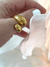 Load image into Gallery viewer, Gold plated Stainless steel hypoallergenic statement ring cocktail ring