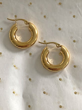 Load image into Gallery viewer, Be Bold Every Day Earrings - Gold plated small hoops earrings