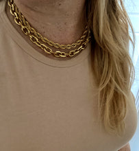Load image into Gallery viewer, Gold plated stainless steel statement rope necklace everyday jewelry