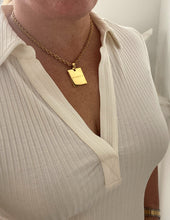 Load image into Gallery viewer, Empowerment Statement Necklace Large Pendant "I Am Worth It"