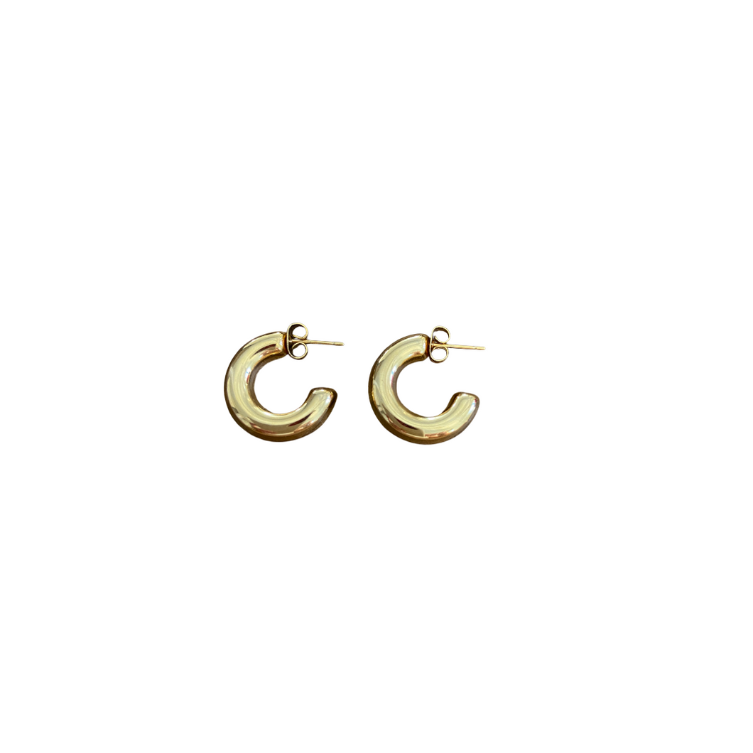 Everyday jewelry hypoallergenic stainless steel earrings gold plated 18k