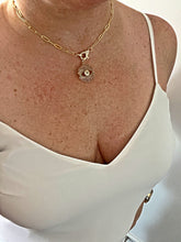 Load image into Gallery viewer, Dyonisus Sparkly Evil Eye Pendant Necklace
