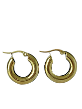 Load image into Gallery viewer, Be Bold Every Day Earrings - Gold plated small hoops earrings
