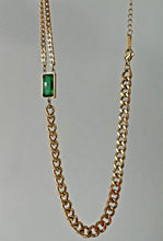 Load image into Gallery viewer, Astor Necklace WIth Green Cubic Zircon
