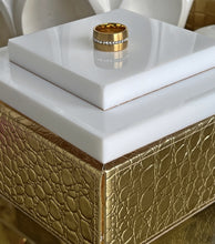 Load image into Gallery viewer, Gold plated sparkly Stainless steel hypoallergenic statement ring cocktail ring

