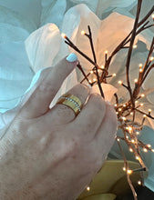 Load image into Gallery viewer, Gold plated sparkly Stainless steel hypoallergenic statement ring cocktail ring
