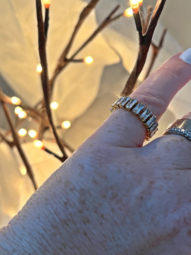 Sparkly everyday ring everyday jewelry cz baguette