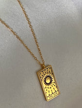 Load image into Gallery viewer, The Sun Tarot Card Dainty Necklace
