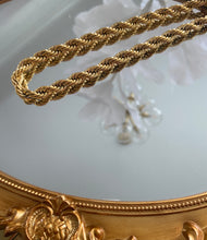 Load image into Gallery viewer, Gold plated stainless steel statement rope necklace everyday jewelry
