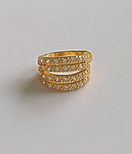 Load image into Gallery viewer, Gold Plated Ear Cuff / Huggie With Cubic Zirconias
