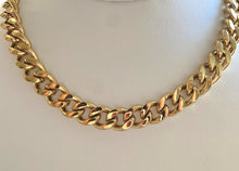 Load image into Gallery viewer, curb chain necklace stainless steel gold plated statement necklace 
