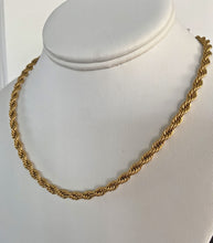 Load image into Gallery viewer, Gold plated stainless steel twisted rope necklace classy jewelry dainty jewelry everyday jewelry
