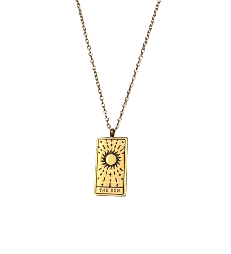 The Sun Tarot Card Dainty Necklace