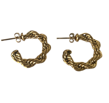 Load image into Gallery viewer, Helen twisted rope earring hoops
