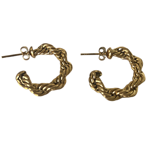 Helen twisted rope earring hoops