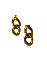 Load image into Gallery viewer, Bluebell Dangle Earrings - Curb Chain Dangle Stud Earrings
