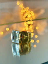 Load image into Gallery viewer, Darius Blue Crystal Gold Plated Statement Ring
